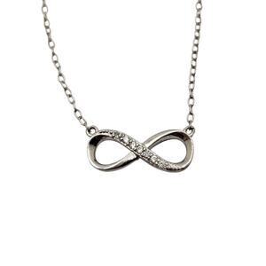 925 CZ Infinity Sign Necklace